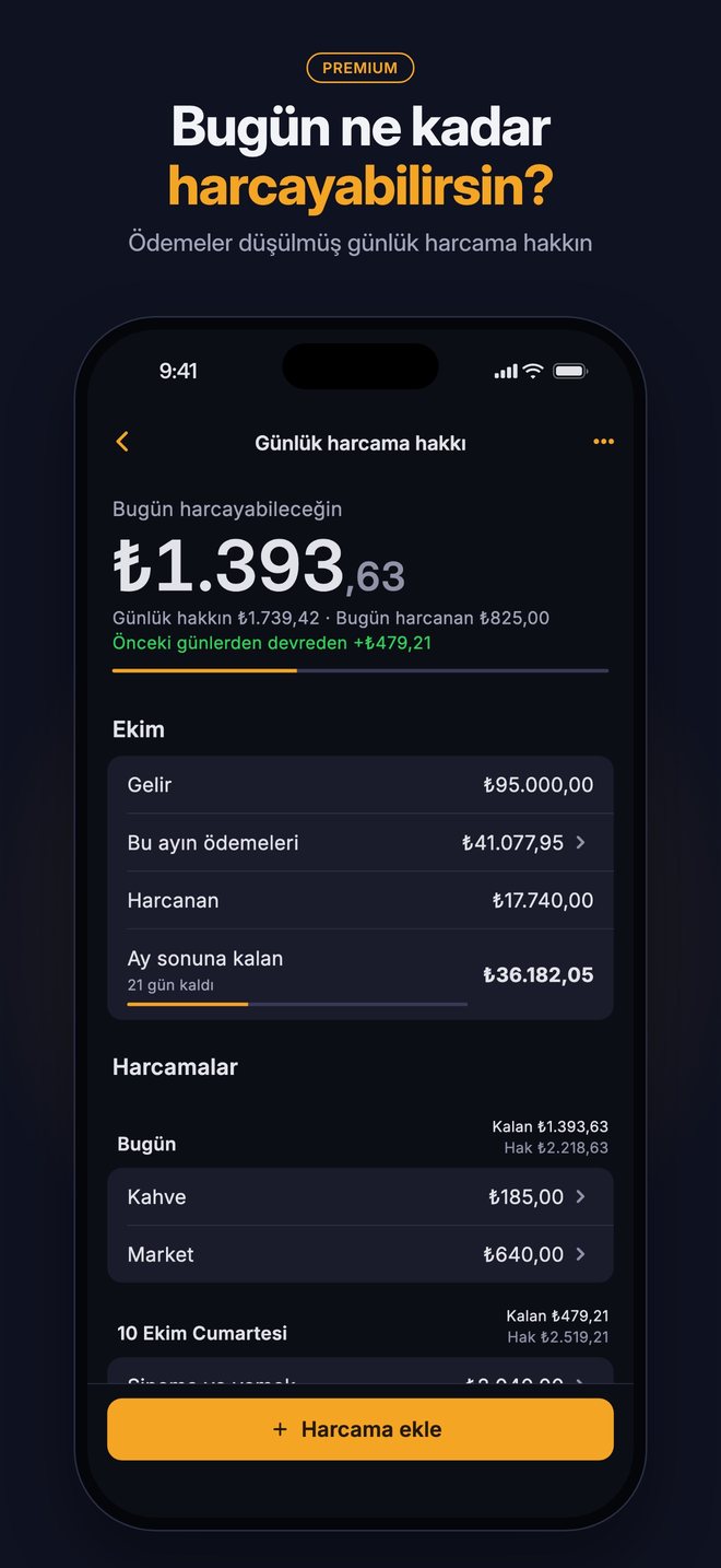 Bugün ne kadar harcayabilirsin? (Premium)